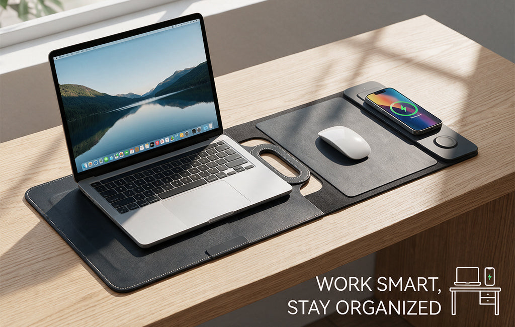 Draadloze oplader Laptoptas - Zwart