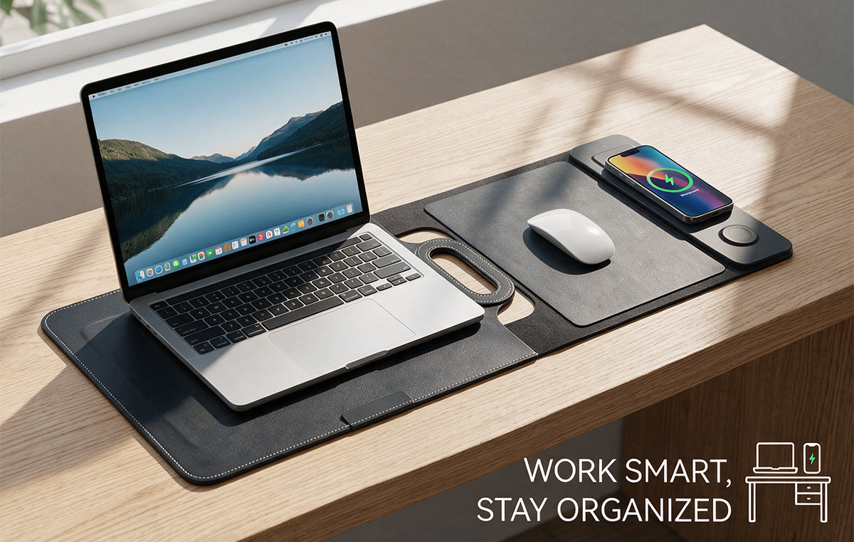 Draadloze oplader Laptoptas - Zwart