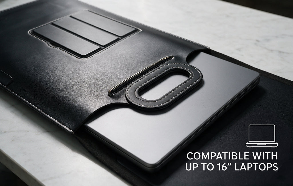 Draadloze oplader Laptoptas - Zwart