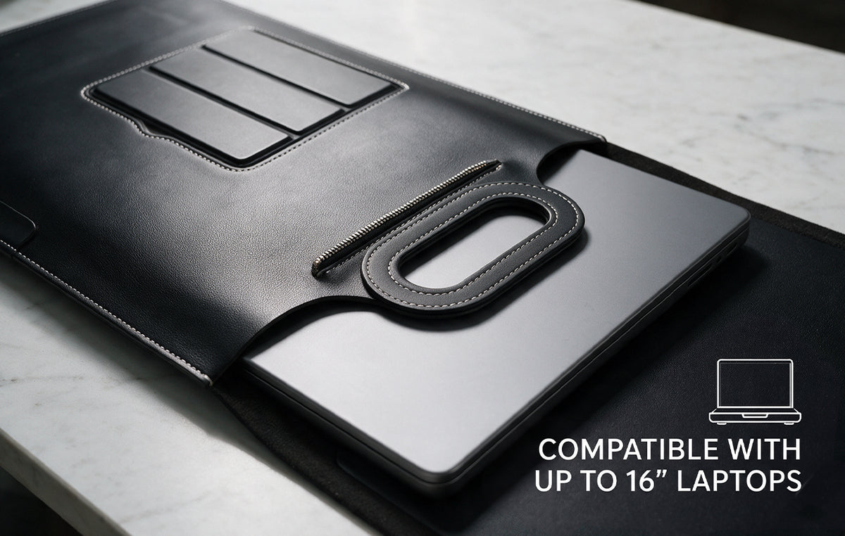 Draadloze oplader Laptoptas - Zwart